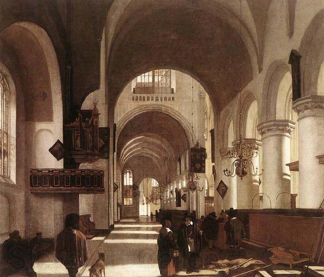 WITTE, Emanuel de Interior of a Protastant Gothic Church
